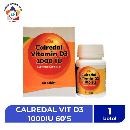 CALREDAL VIT D3 1000IU 60'S