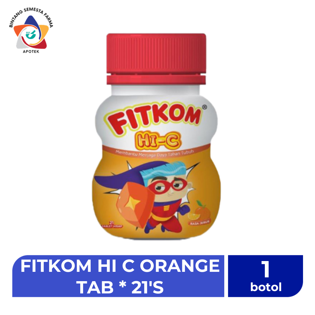FITKOM HI C ORANGE TAB * 21'S