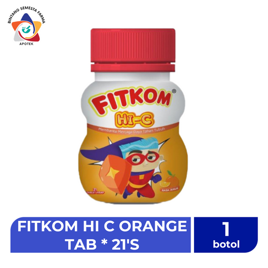 FITKOM HI C ORANGE TAB * 21'S