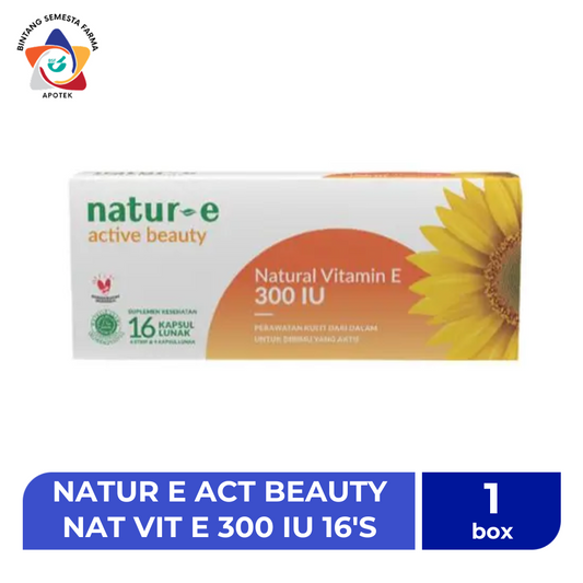 NATUR E ACT BEAUTY NAT VIT E 300 IU 16'S