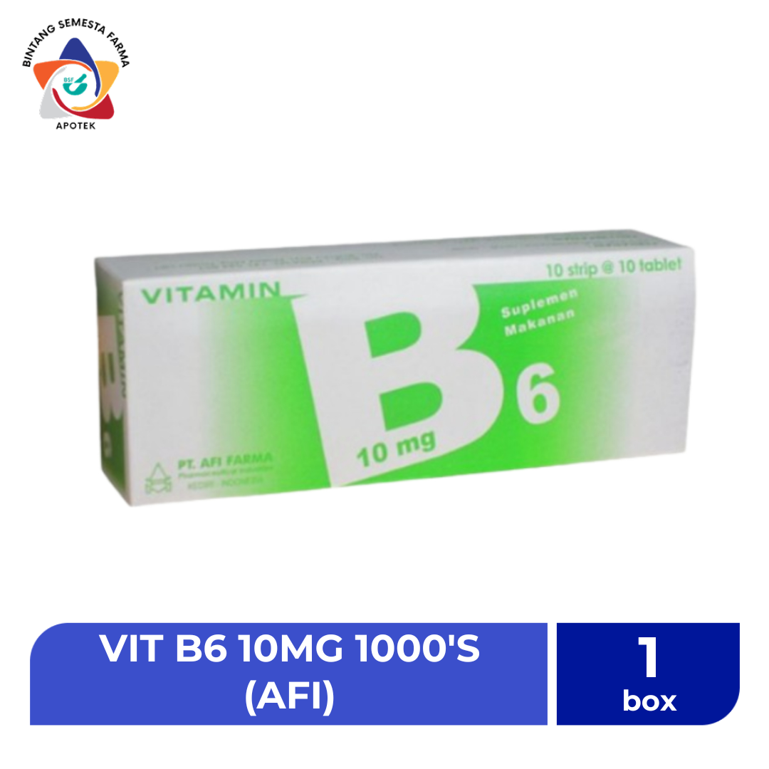 VIT B6 10MG 1000'S (AFI)